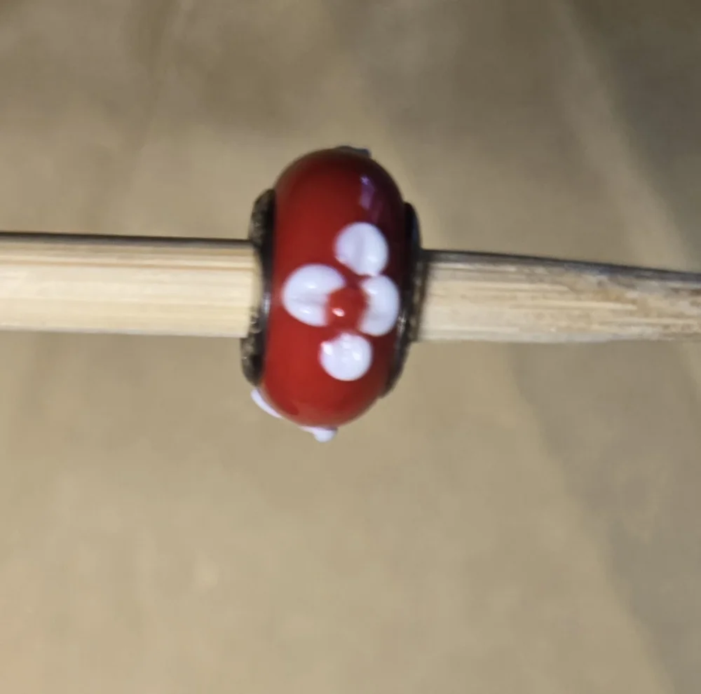 Pandora Murano glass charm beads and sterling silver spacers. Retired - Picture 3 of 16